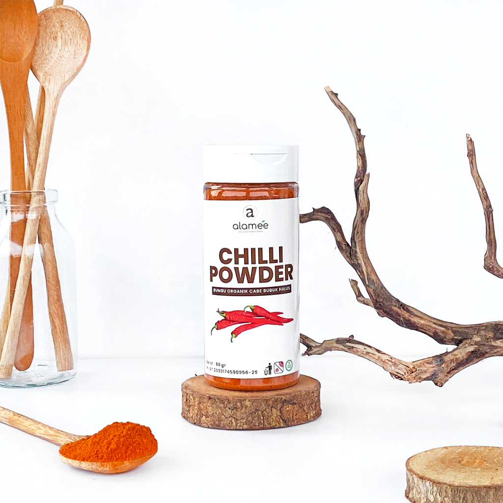 

ALAMEE Bumbu Cabe Cabai Bubuk Kering Halus Pedas Chilli Seasoning Powder Cabai Rempah Asli Dapur 90g