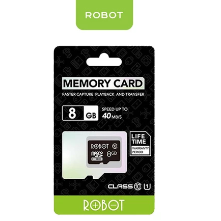 ROBOT 8GB Micro SD Memory Card - Original MicroSD for HP