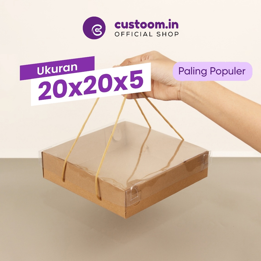 

205CJ Kardus Cake Jinjing (Ukuran 20x20x5 cm) - Kotak Cake - Kotak Kue - Kotak Bolu | Custoom.in