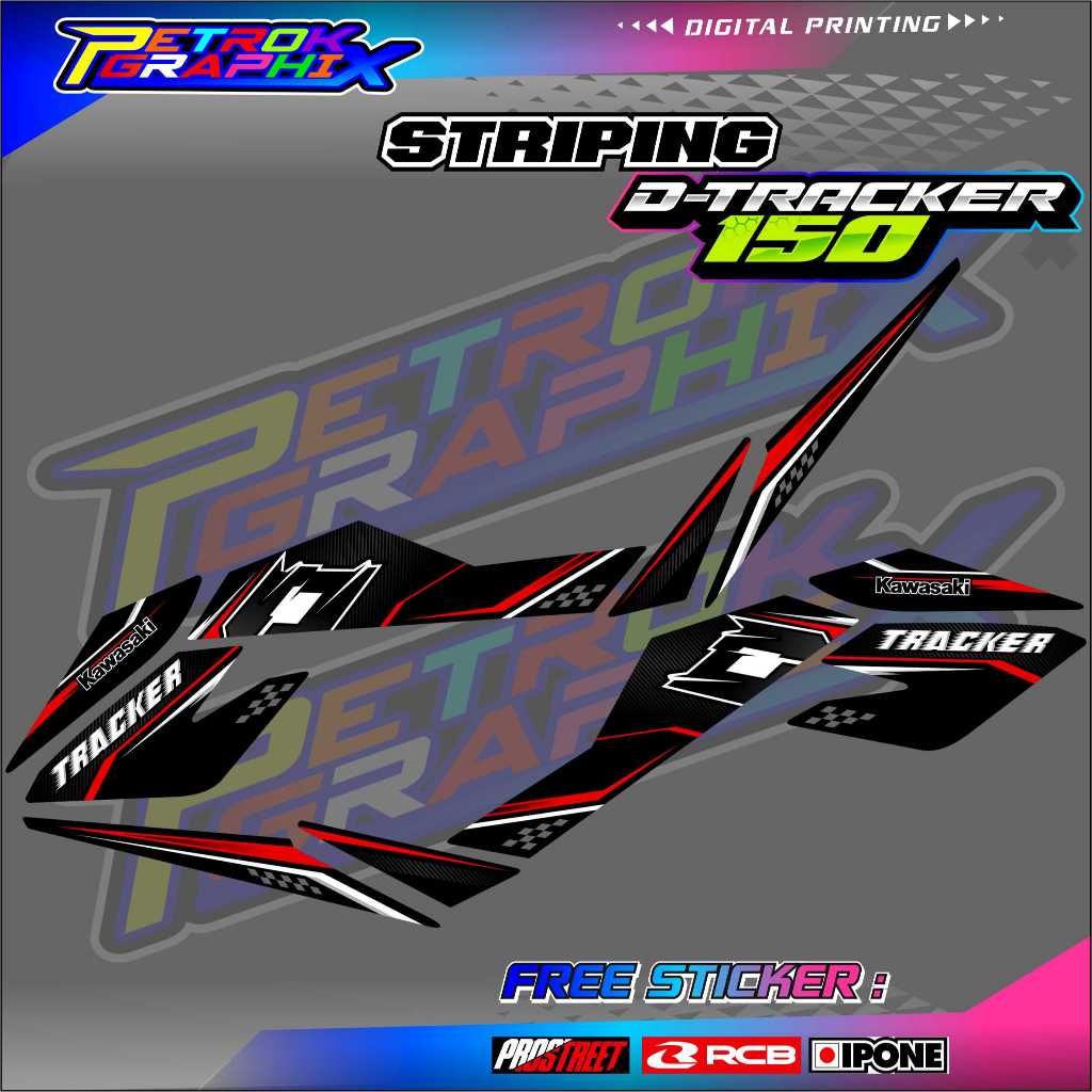 STRIPING VARIASI KAWASAKI D-TRACKER 150 / STICKER LIST VARIASI MOTOR KAWASAKI D-TRACKER 150