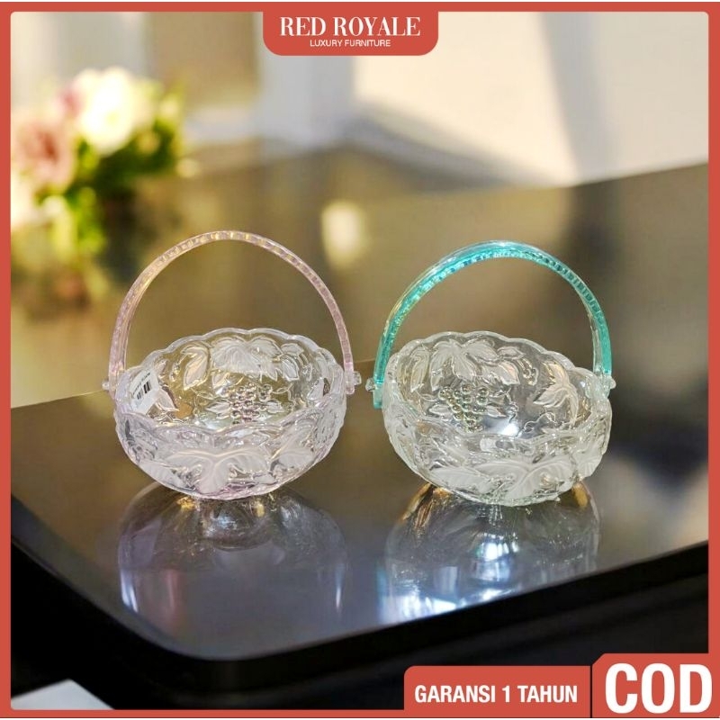 keranjang permen kue kaca kristal tempat penyimpanan makanan