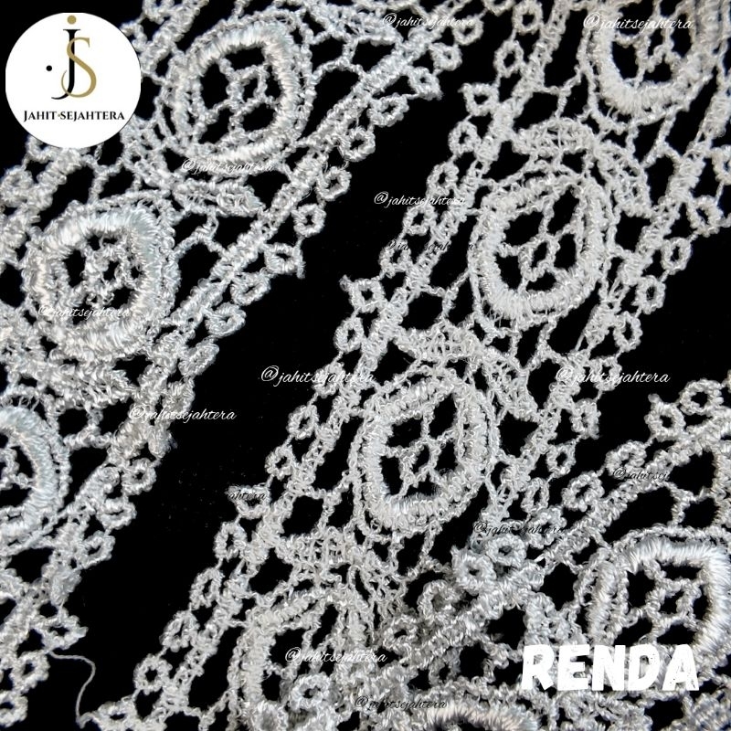 Renda Putih Jahit ( Lebar ± 4 - 4,3cm )