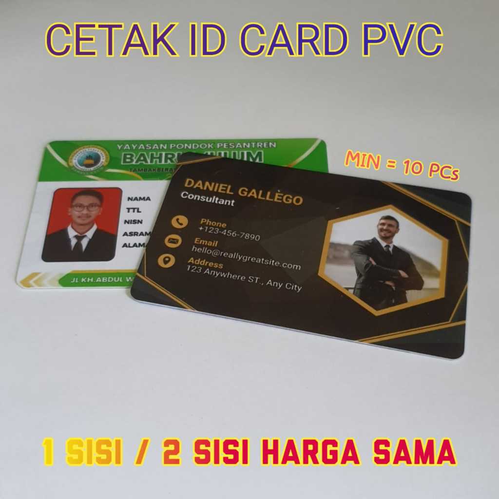 

ID Card PVC KTS KTA Kartu Nama Keanggotaan Mahasiswa Siswa Sekolah Santri 10 PCs