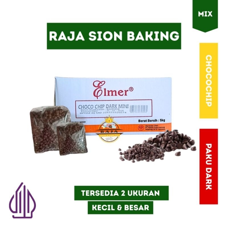 

Chocochips Elmer Dark Paku 1 KG / Choco Chips Mini Dark Paku