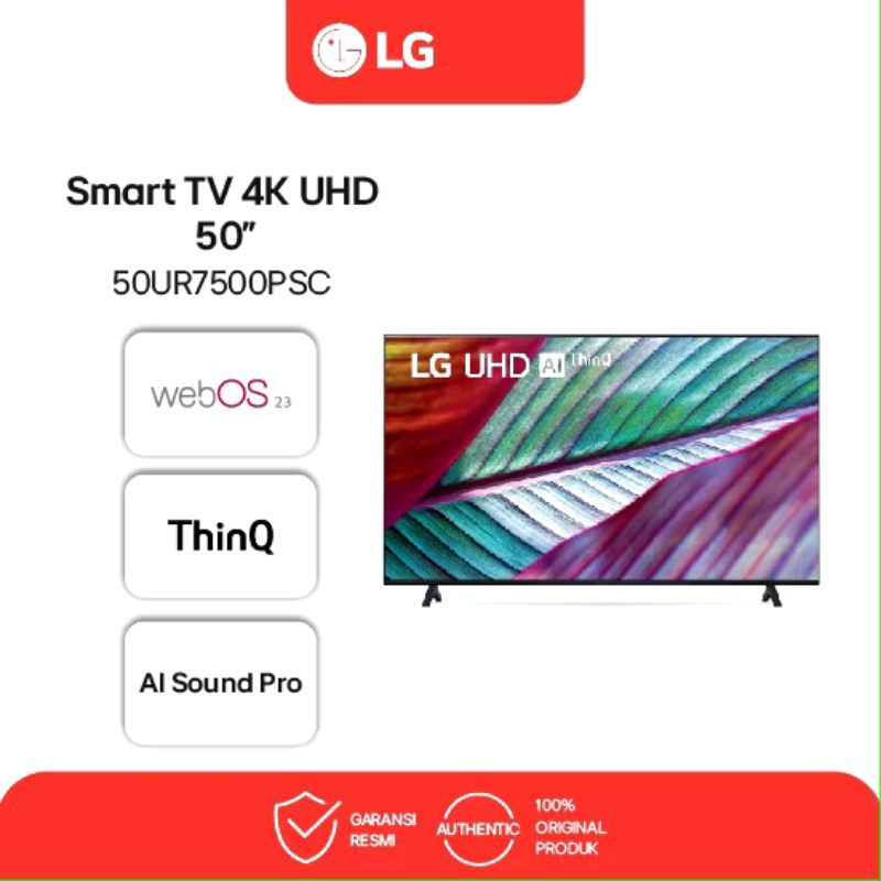 LG Smart TV 50" inch 4K UHD 50UR7500PSC