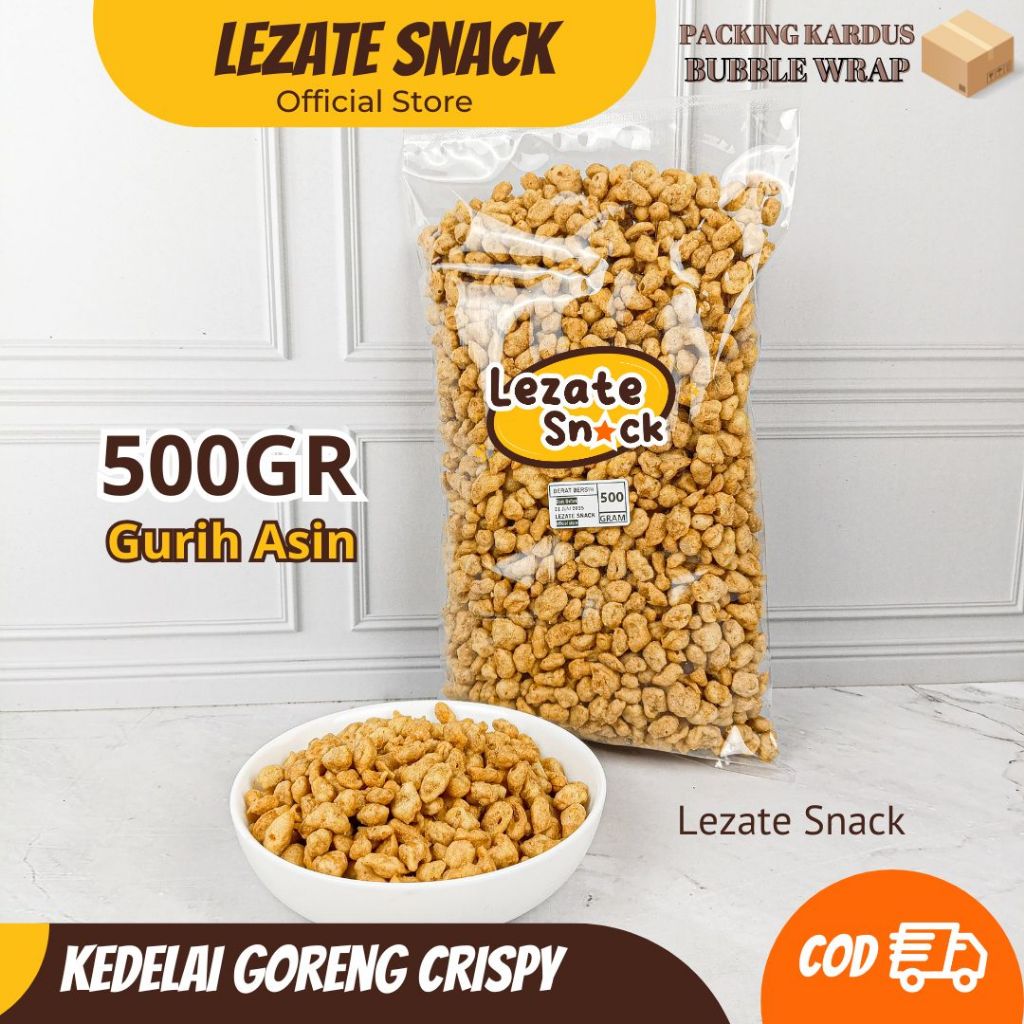 

Kacang Kedelai Goreng Tepung 1 Kg Kiloan Gurih Asin Renyah Murah / Kacang Kedelai Tepung Crispy Kupas Matang / Kacang Bali Kiloan SEDAP Snack