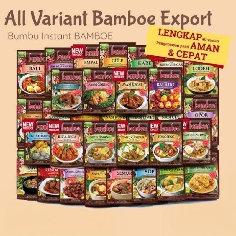 

BAMBOE EXPORT BUMBU MASAK ISTAN SEMUA VARIAN