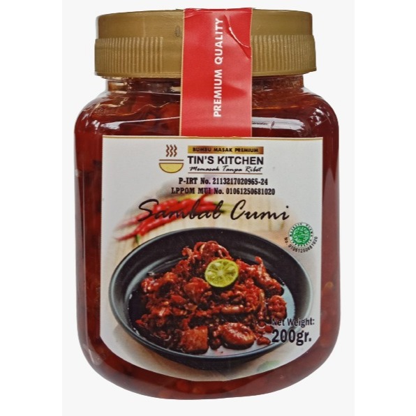 

Sambal Cumi Tins Kitchen 200gr Sambal Cumi Premium Tanpa Bahan Pengawet Halal MUI