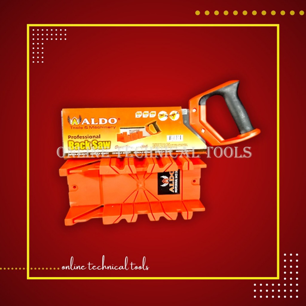 ALDO Professional Back Saw Set – Gergaji Sudut + Miter Box - Gergaji Figura