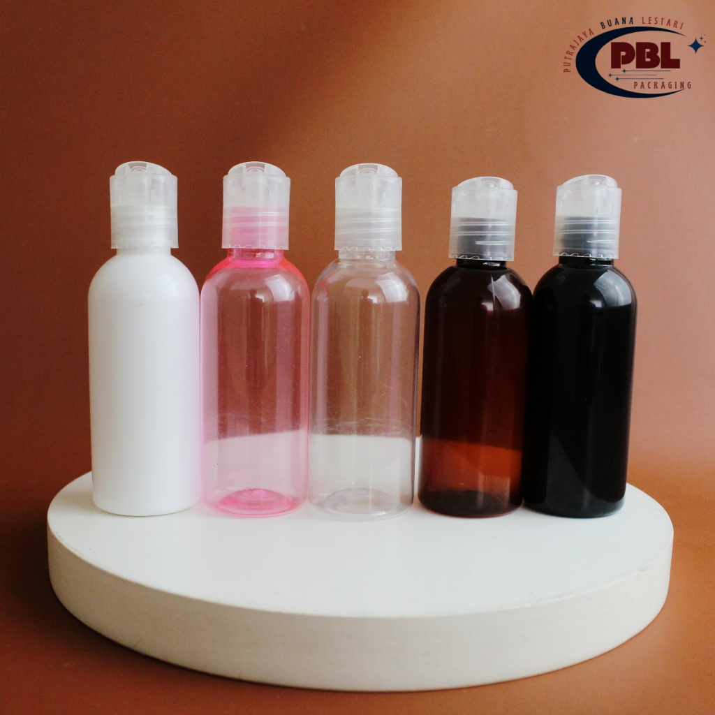 Botol Presstop 60ml Tebal / Botol Dictop Fliptop 60ml Tutup Natural