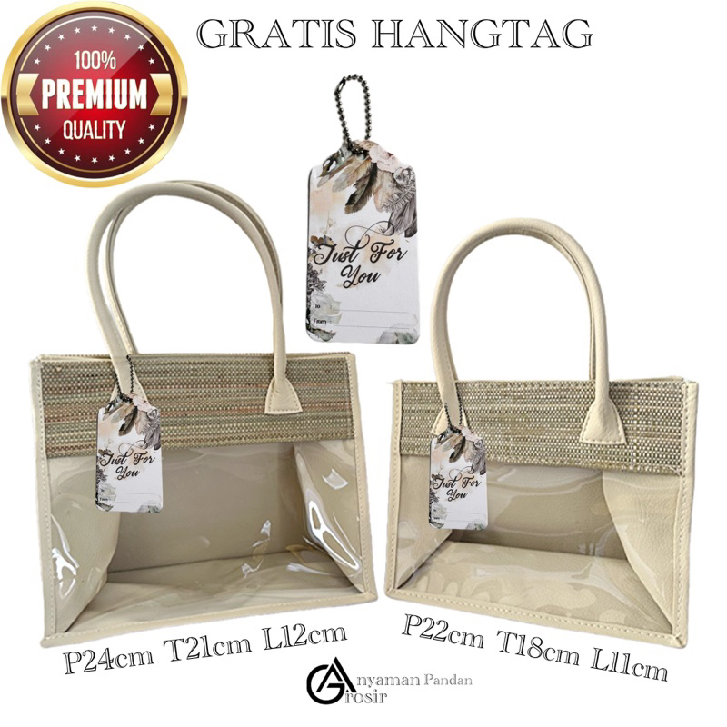 

READY Tas hampers MIKA MENDONG tas parcel lebaran tas anyaman pandan keranjang toples kue lebaran