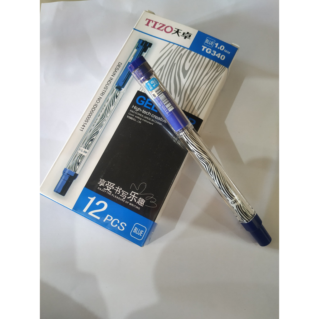 

Tizo Pen Gel Liner TG340 Biru 1.0MM 1 lusin (12 pcs )
