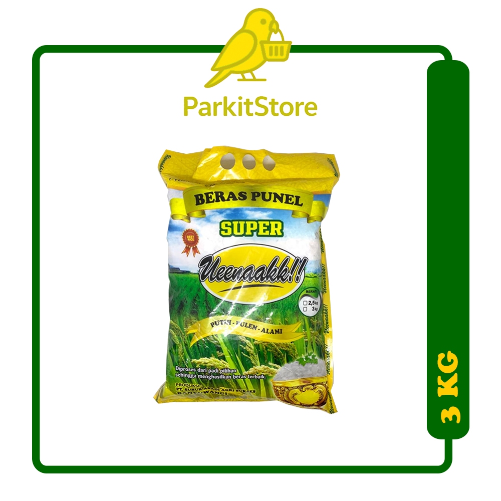 

BERAS UENAK KEMASAN 3 KG ASLI PABRIK