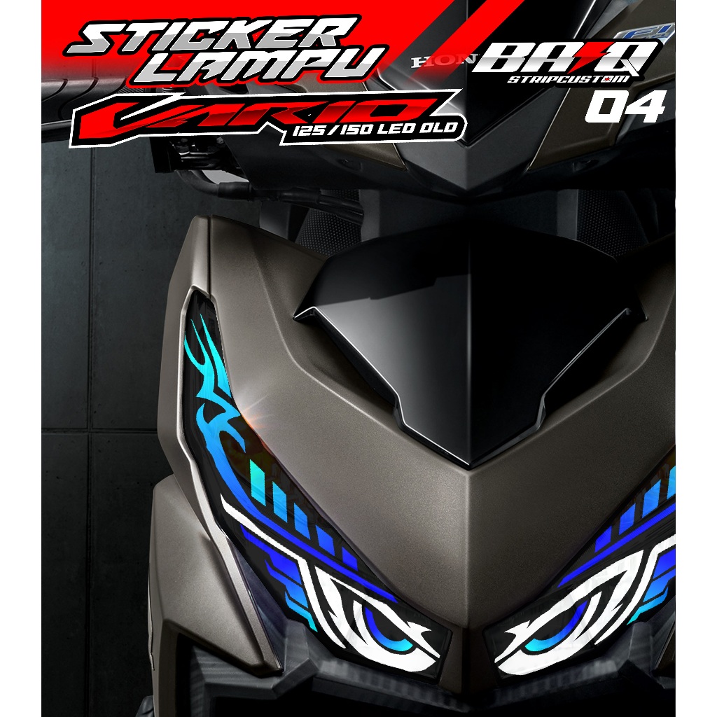 04 STICKER TRANSPARAN LAMPU ALIS VARIO 125/150 LED OLD - STICKER LAMPU ALIS UV TRANSPARAN VARIO 125/