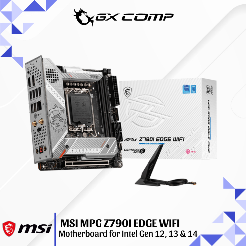 Motherboard MSI MPG Z790I EDGE WIFI Mobo for Intel Gen 12, 13 & 14 LGA 1700 Mini ITX