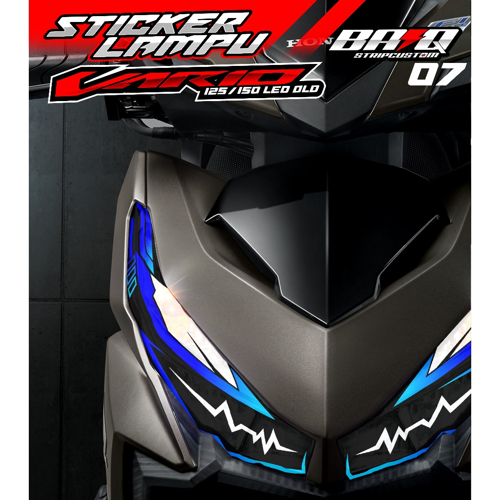 07 STICKER TRANSPARAN LAMPU ALIS VARIO 125/150 LED OLD - STICKER LAMPU ALIS UV TRANSPARAN VARIO 125/