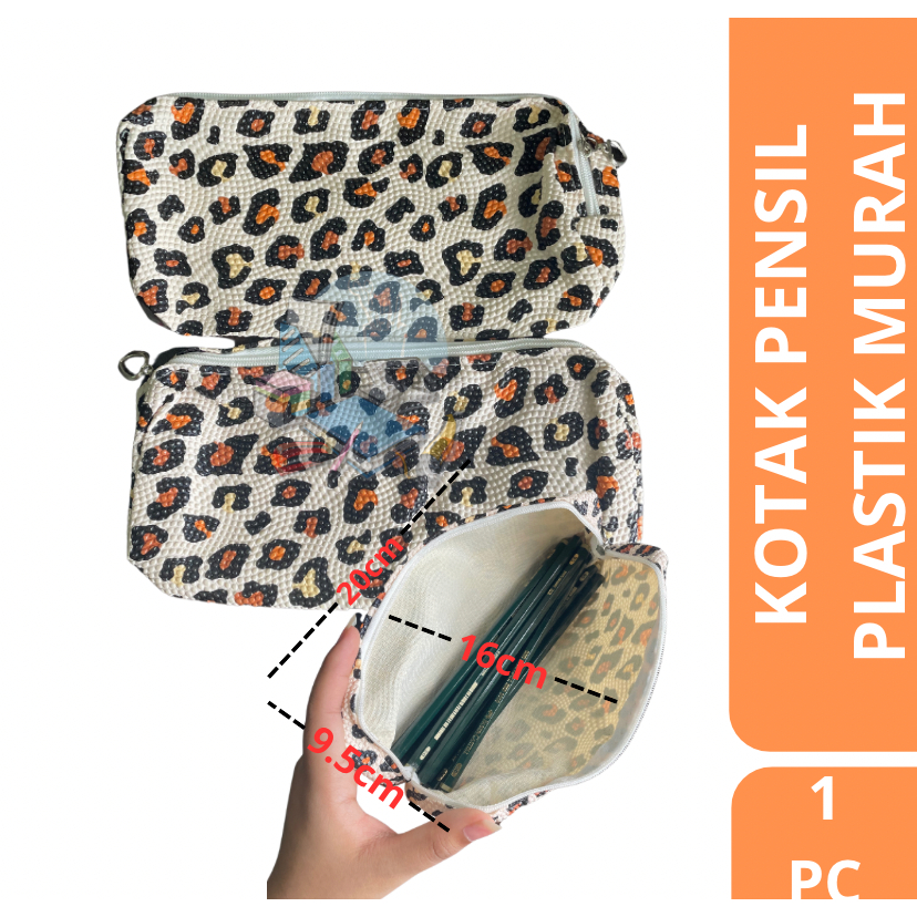 

[1 PC] Kotak Pensil Plastik Murah / Kotak Pensil Zipper Resleting Anti Macet High Quality