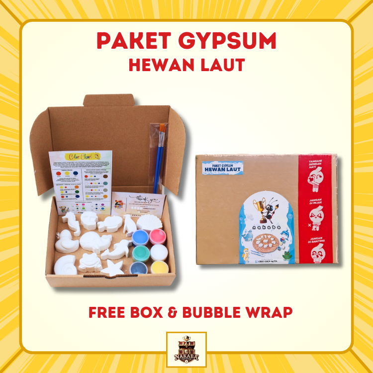 

Paket Lukis Gypsum Lengkap dengan Tema Hewan Laut Series DIY I Mainan Edukasi Anak