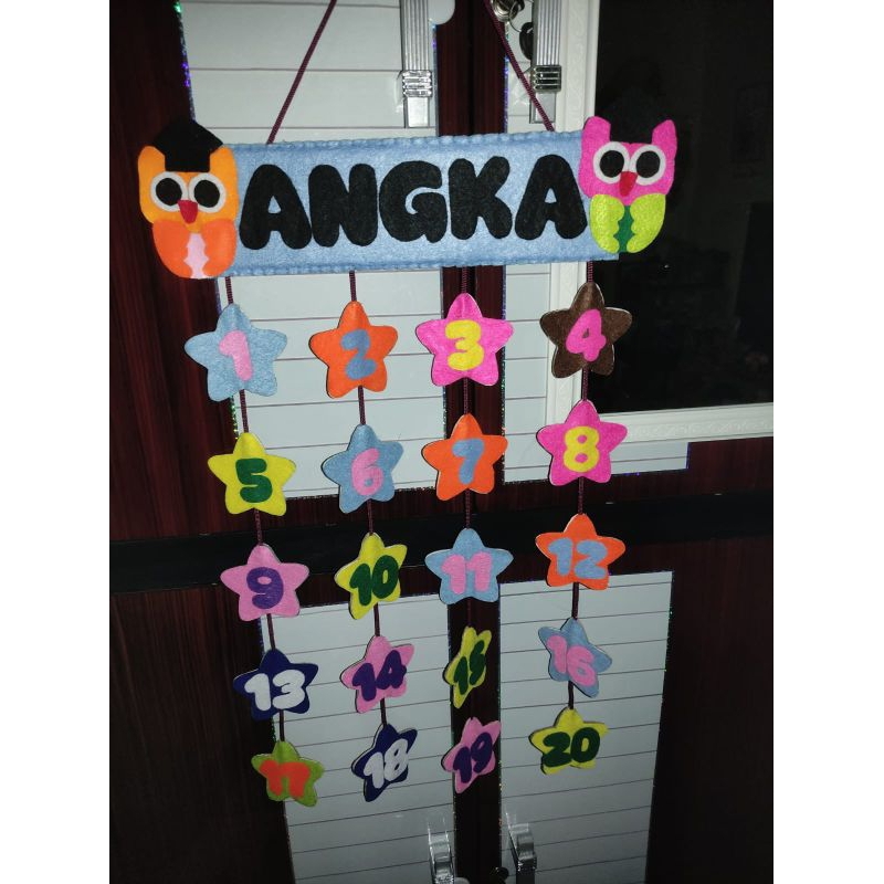 hiasan dinding angka/alfabet