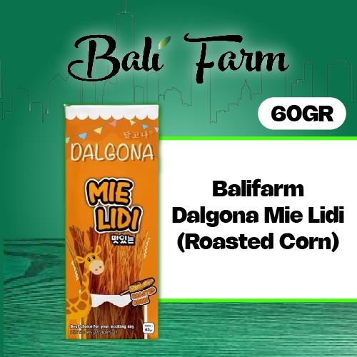 

Bali Farm x Dalgona - Mie Lidi cemilan instan rasa jagung bakar / 60 gram