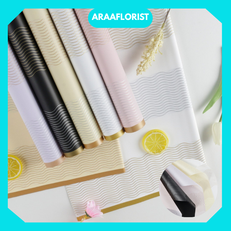 

KB067 Flower Wrapping Paper List Gold Cellophane Kertas Buket Hand Bouquet Florist