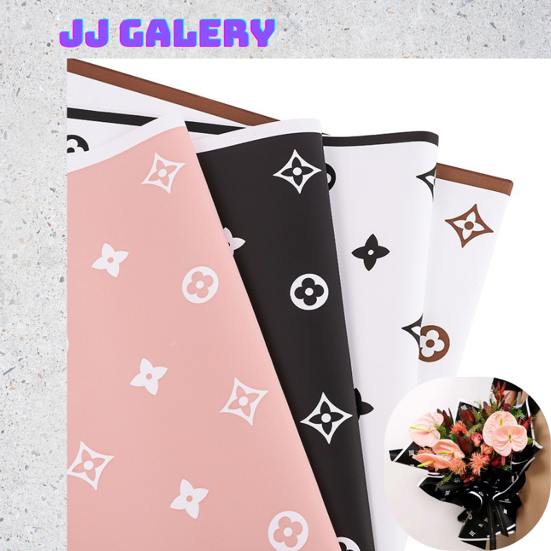 

Flower Wrapping paper Motif LV Cellophane Kertas Bunga Buket Branded KB053