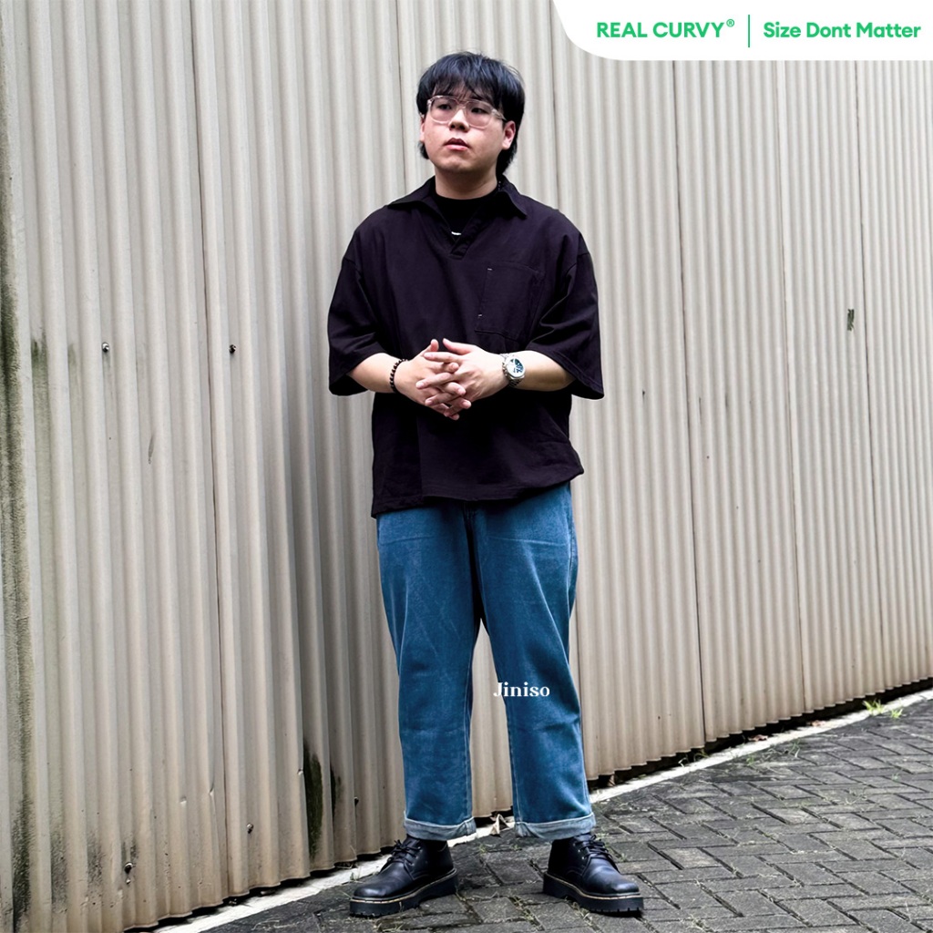 JINISO Big Size Boyfriend Denim Jeans Pria 1305