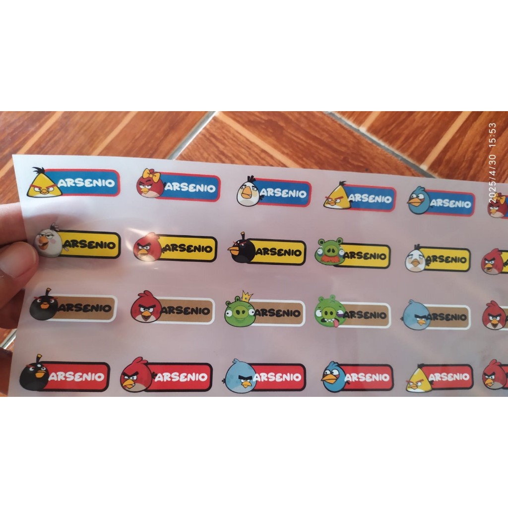 

Stiker Nama Baju Anak Isi 66 pcs | Stiker Nama Kain | Stiker Baju Tinggal Setrika | Stiker Label Nama Baju Lucu | Stiker Nama DTF - Angry Bird
