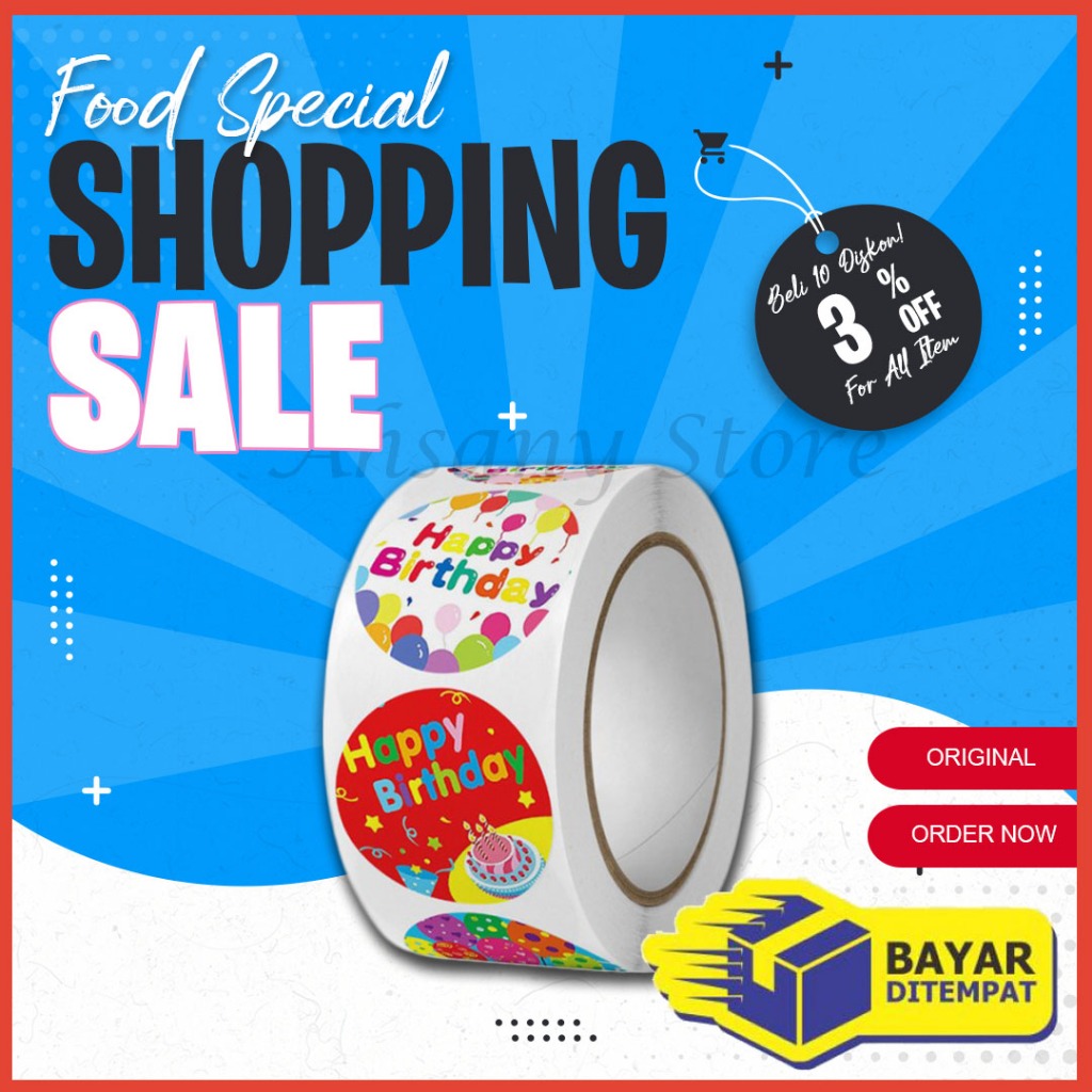 

Stiker Happy Birthday Ulang Tahun 1pcs