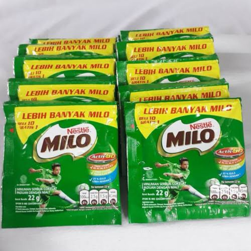 

Milo susu coklat 22gram renceng isi 11 Pcs