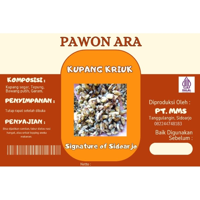 Camilan Kerang Kupang Kriuk Krispy