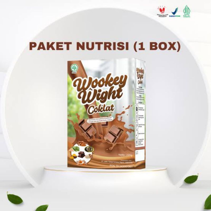 

Wookey Weight Rasa Coklat - Susu Bubuk Penambah Berat Badan Perbok isi 220g Herbal Bpom