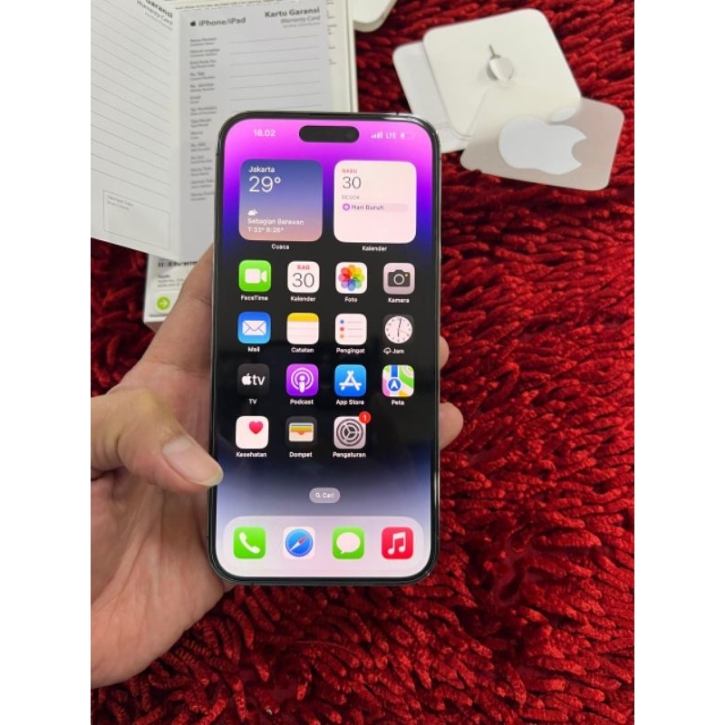 Iphone 14 Pro Max 256GB Fullset Mulus Bekas iBox
