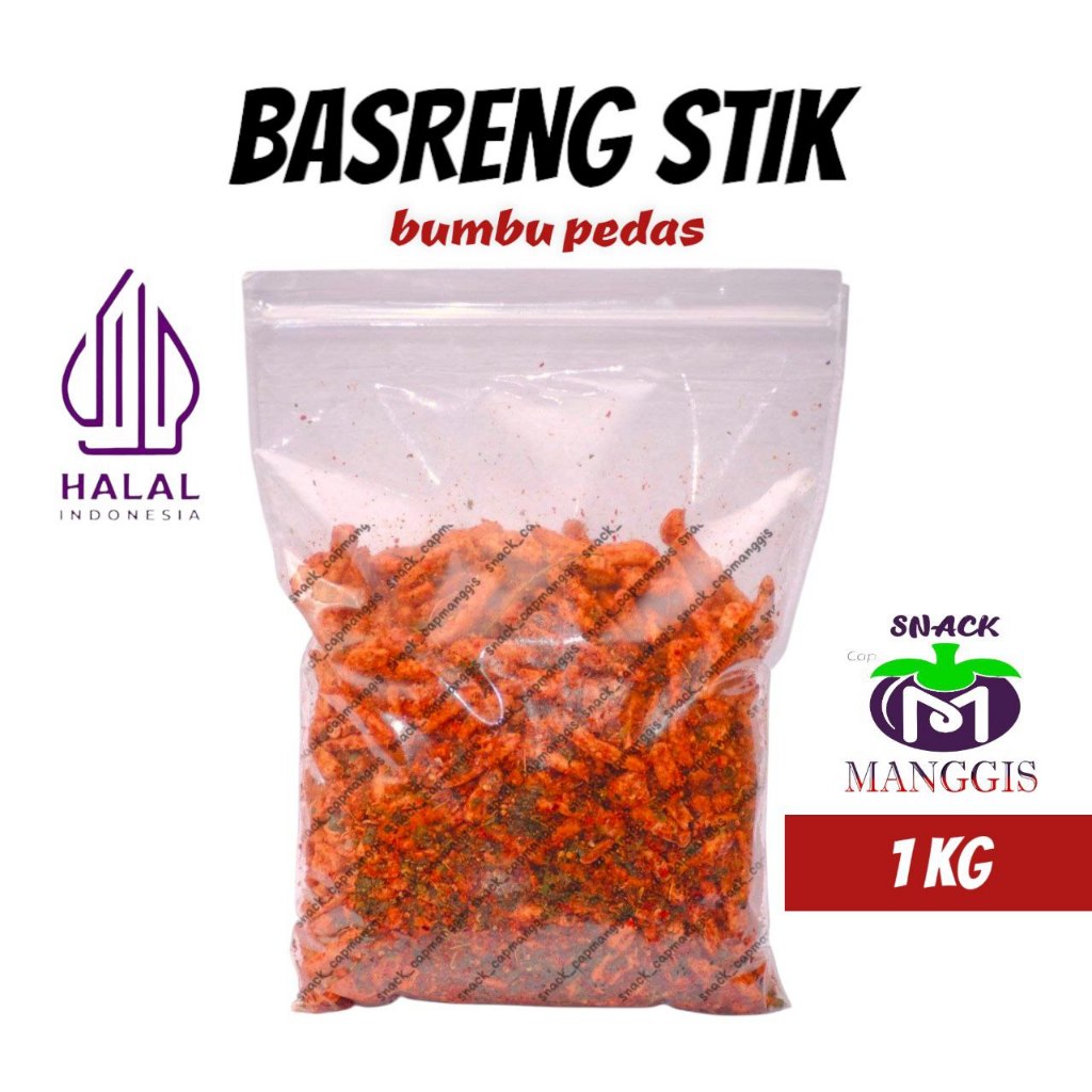 

Basreng Stik 1 KG Bumbu Pedas Daun Jeruk / Baso Goreng Viral / MANGGISRAYA / Pedas Nikmat