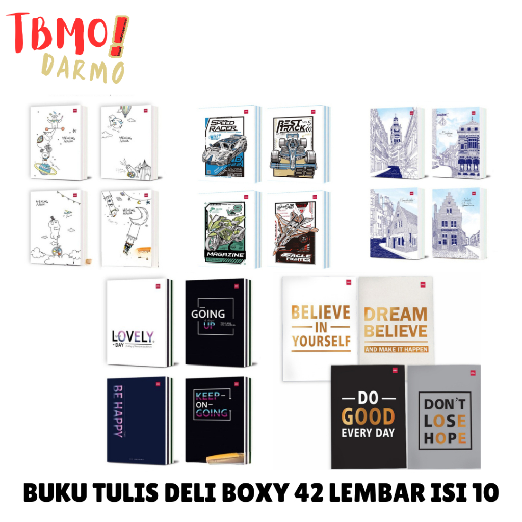 

TBMO (PACK) Deli Writing Book / Notebook / Buku Tulis Sekolah 42 Lembar Isi 10 BUKU