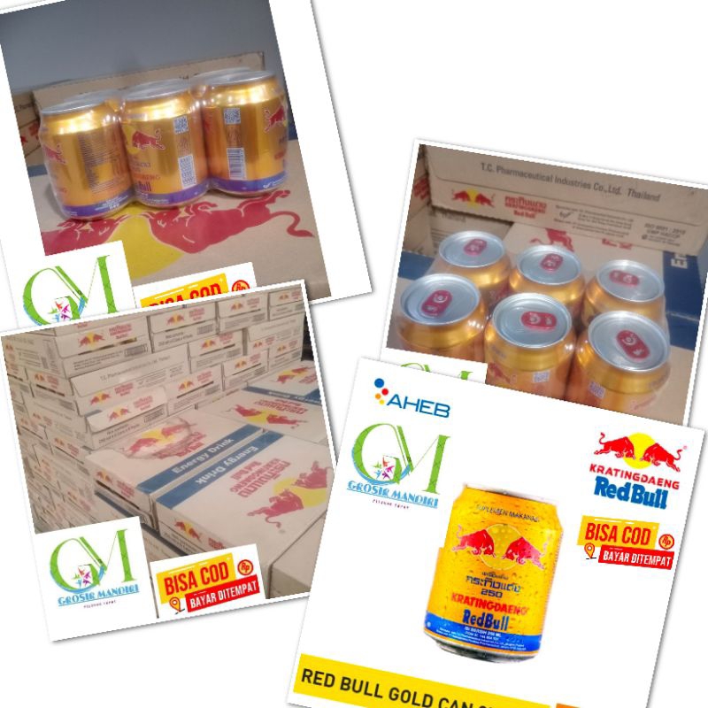 

Red bull Gold 250ml (1 pak 6 kaleng)