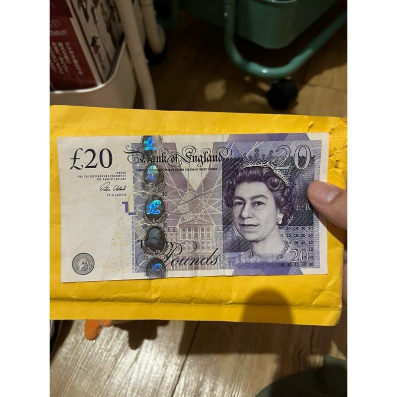 (ASLI) uang kertas keluaran lama 20 poundsterling