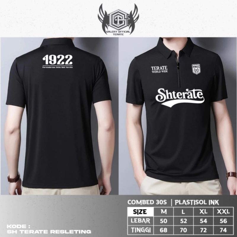Kaos PSHT kerah resleting Kaos sablon SH Terate 1922