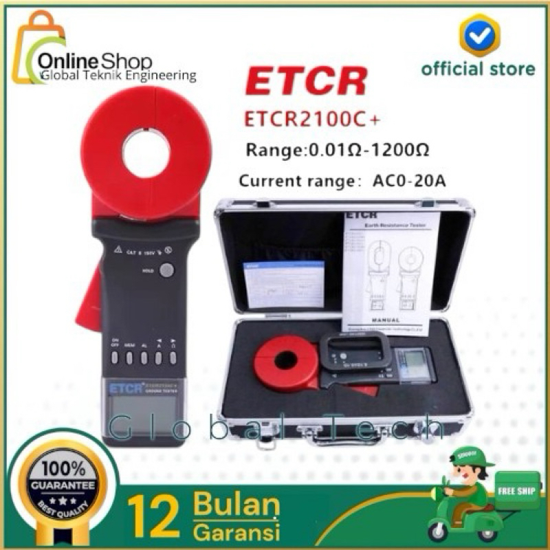 ETCR2100C+ Clamp earth resistance tester Digital Clamp Grounding tester meter ETCR 2100C+ Original
