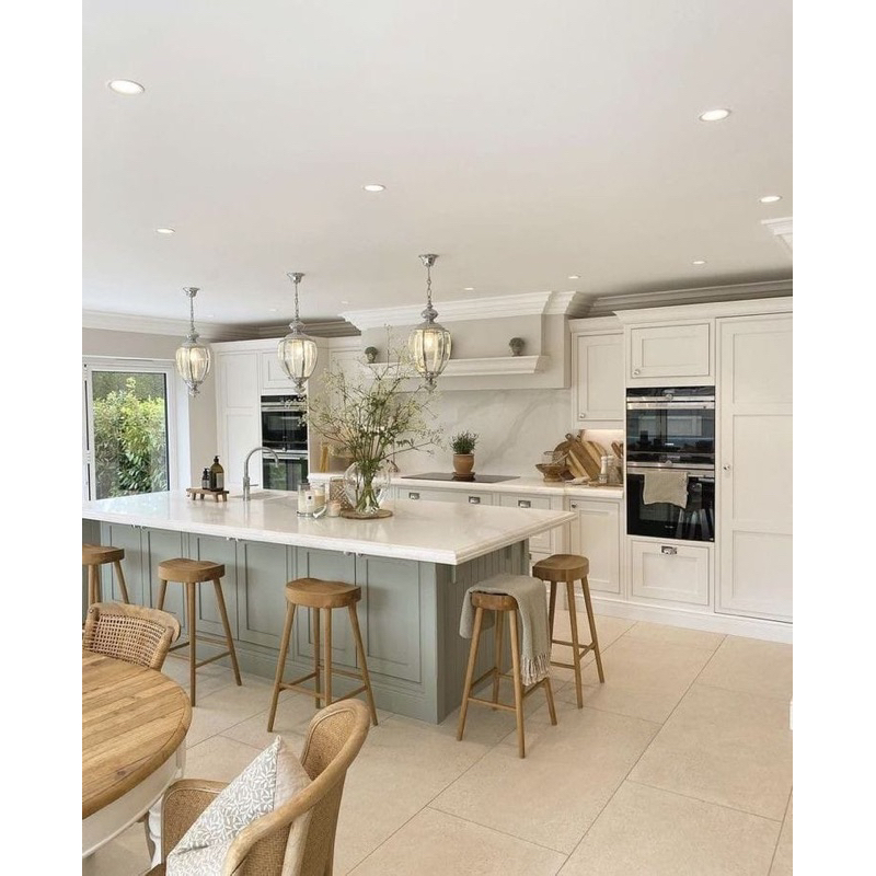 TABLE ISLAND MODERN MINIMIALIS MEJA DAPUR CAT DUCO TOP MARMER