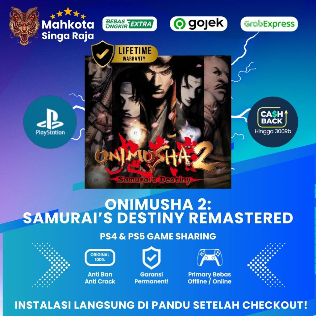 Onimusha Samurai's Destiny Remastered for Playstation 4 & Playstation 5, PS4 - PS5 Game Sharing