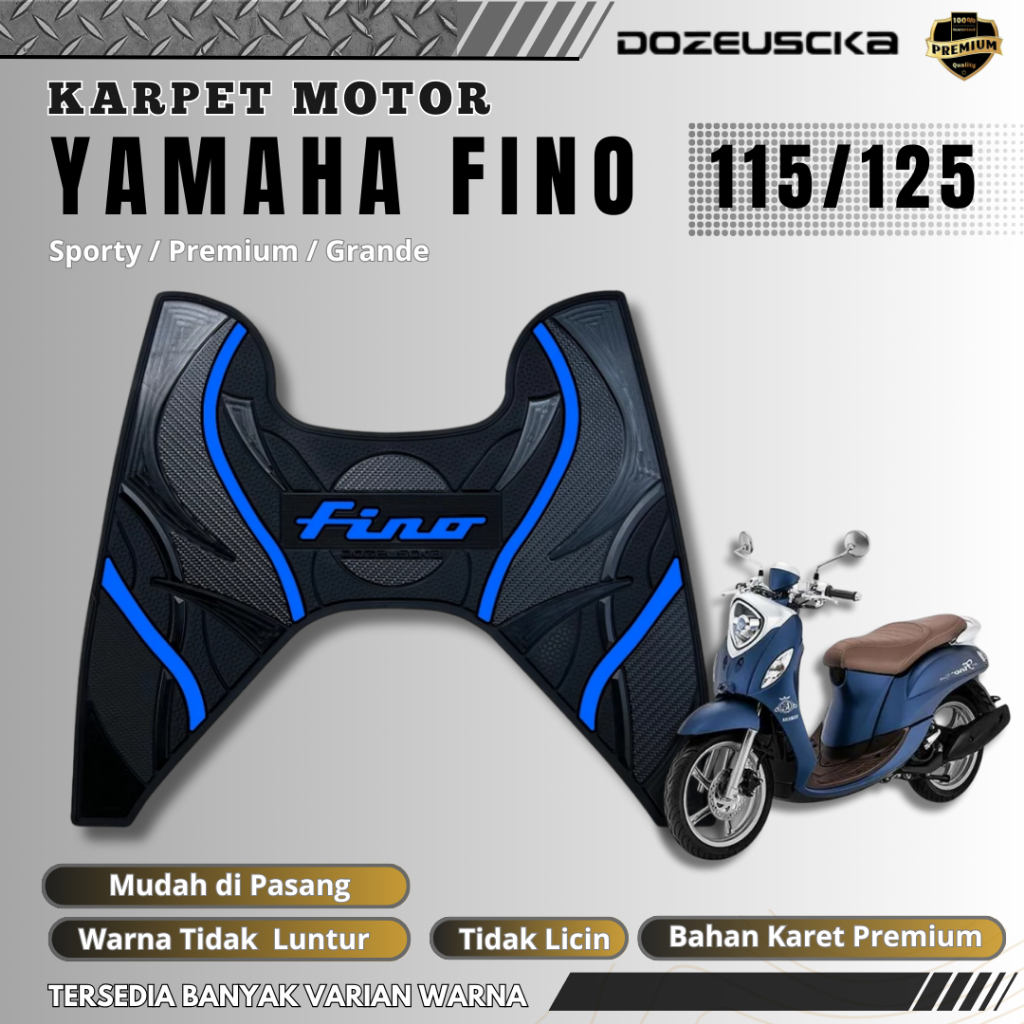 KARPET PIJAKAN MOTOR YAMAHA FINO 115 125 / AKSESORIS YAMAHA FINO 115 125 / STEP BORDERS FINO MOTOR Y