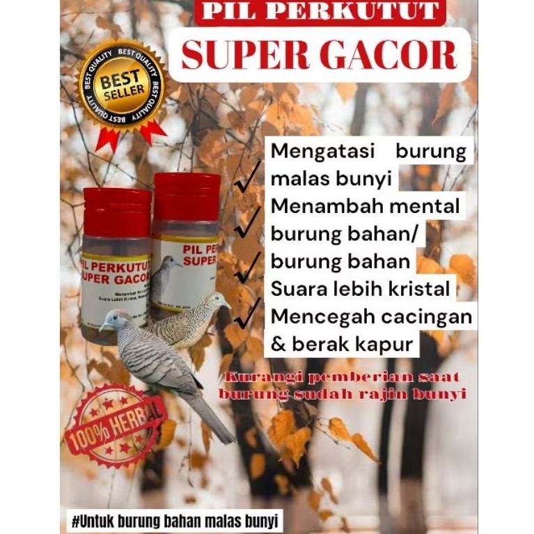 PIL PERKUTUT SUPER GACOR DOPING BURUNG MULTIVITAMIN PENGGACOR PERKUTUT 50 butir