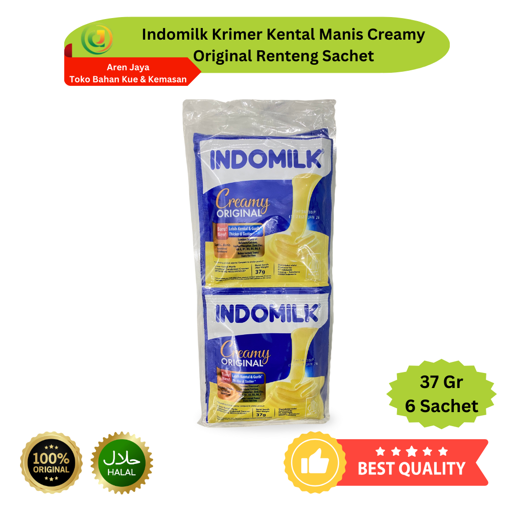 

Indomilk Sachet Renteng Renceng Susu Kental Manis Putih Dan Coklat All Variant Isi 6 Pcs 37 Gram Original
