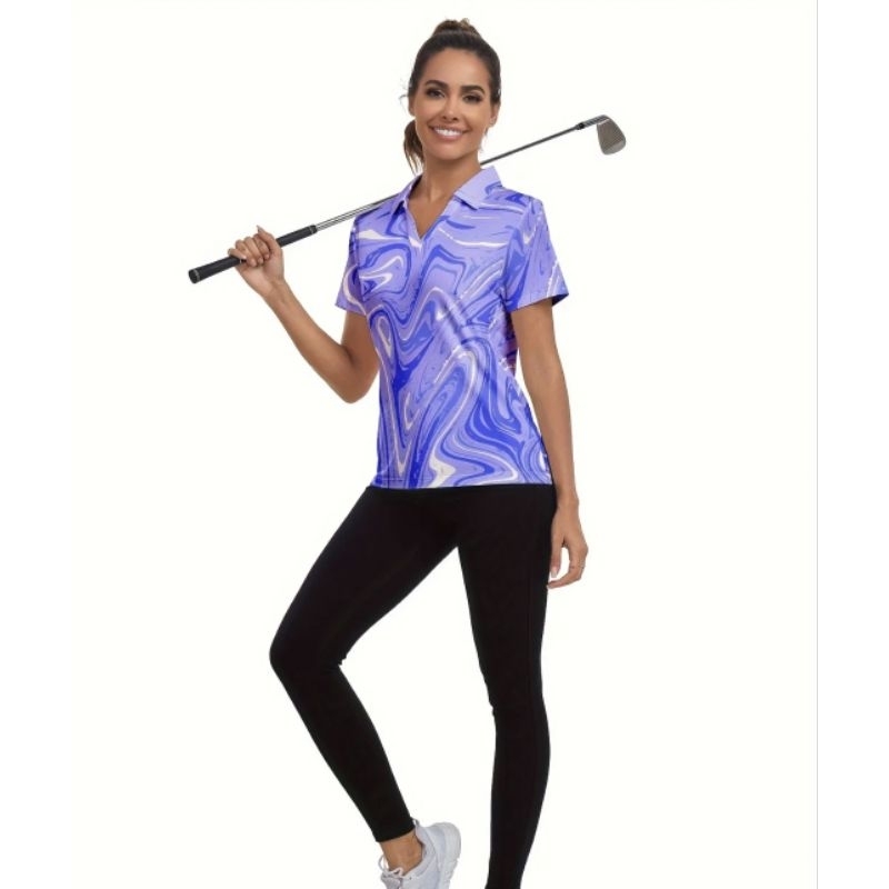 Women's Vibrant Purple Golf Shirt - Size M, S