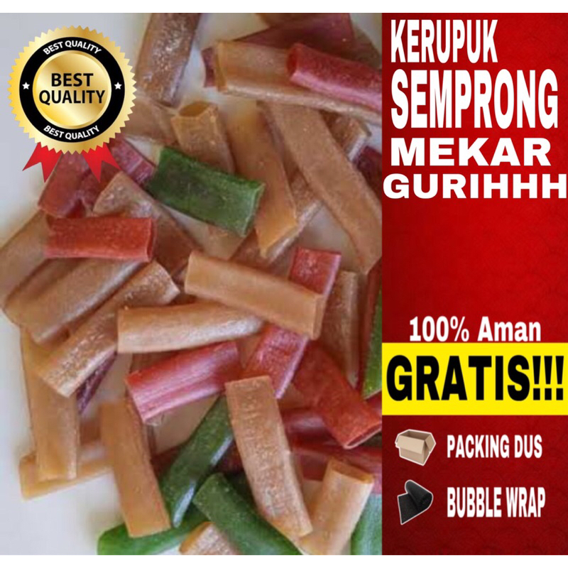 

kerupuk mentah semprong warna warni dijamin mekar 250gr
