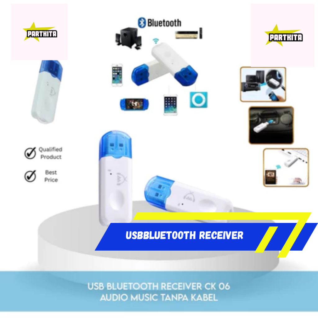 Bluetooth Receiver CK06 [COD] - Sambungan blutut ke Mobil laptop speaker speker spiker