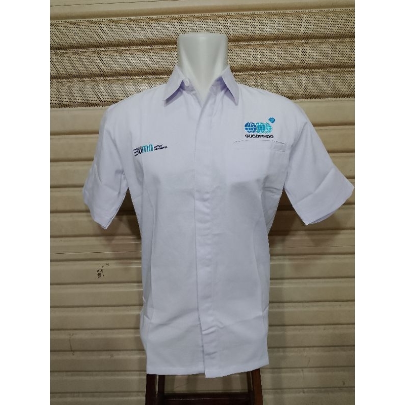 Kemeja Bumm Sucofindo Seragam Sucofindo Putih Pendek