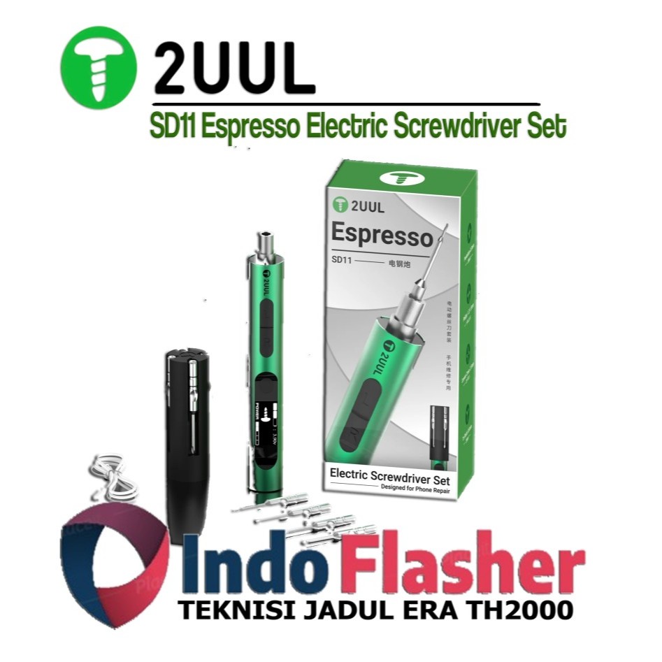 2UUL SD11 Espresso Electric Screwdriver Set Obeng Listrik Set Dirancang Untuk Perbaikan Ponsel