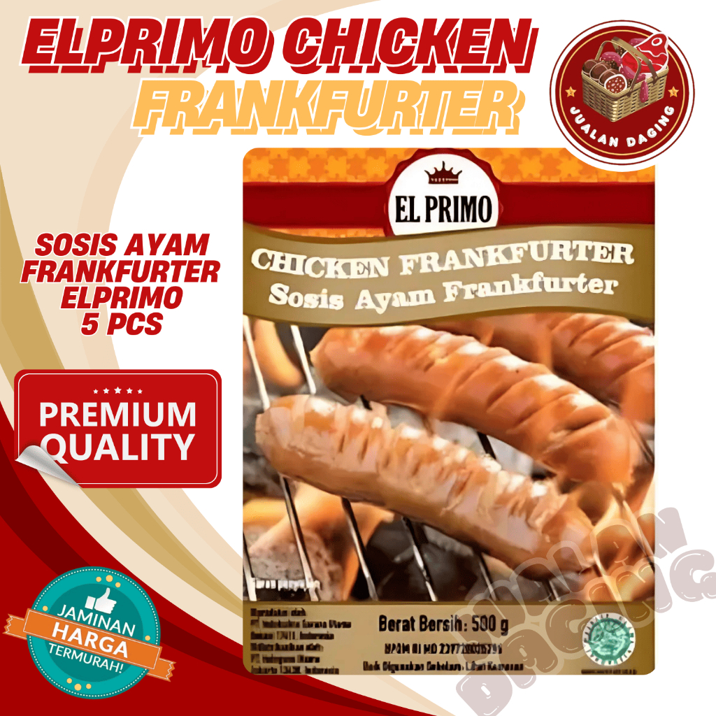 

EL PRIMO SAUSAGE CHICKEN FRANKFURTER 500 GRAM